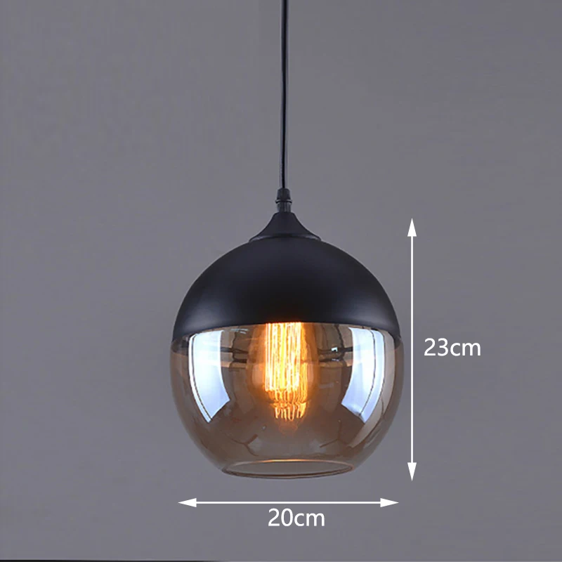 

Nordic Pendant Lights with Bulbs Modern Loft Hanging Glass LED Pendant Lamp for Dinning Room Kitchen Island Pendant Lights