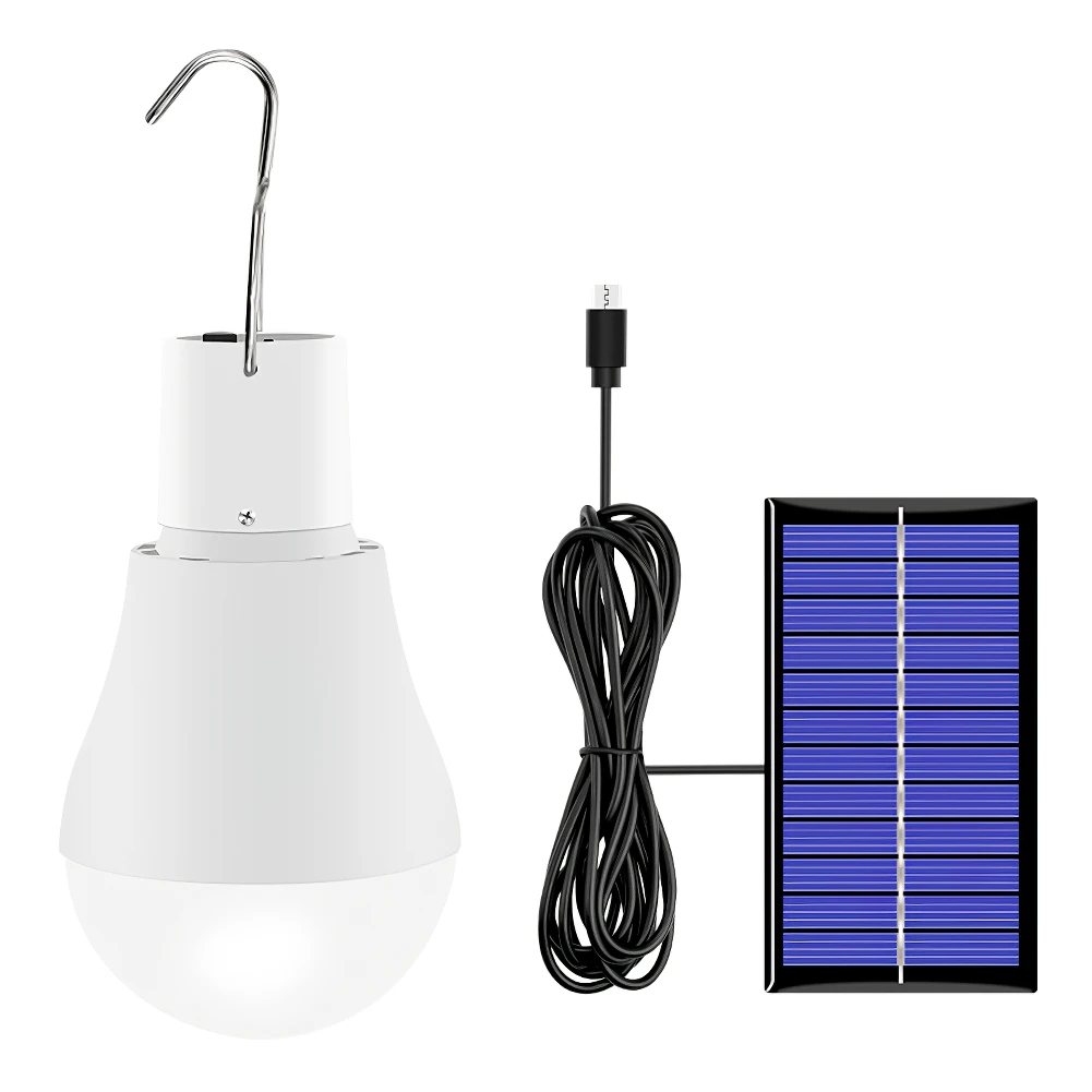 

Portable LED Solar Lamp Charged Solar Energy Light Panel Powered Emergency Bulb For Outdoor Garden Camping Tent Fishing Lighting