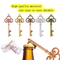50 pcs key opener for wedding bottle opener with tag silver gold wedding souvenir decor gift party favor supplies