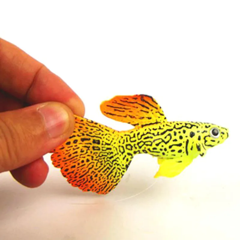 Аквариумный искусственный тропический рыбный Декор силиконовый светящийся