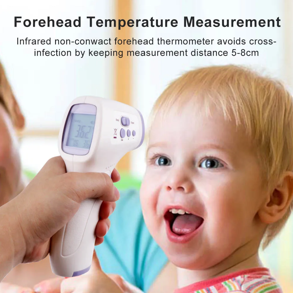 

Forehead Non-contact Infrared Body Thermometer with Lcd Display Digital Laser Temperature for Adults and Children Health Care