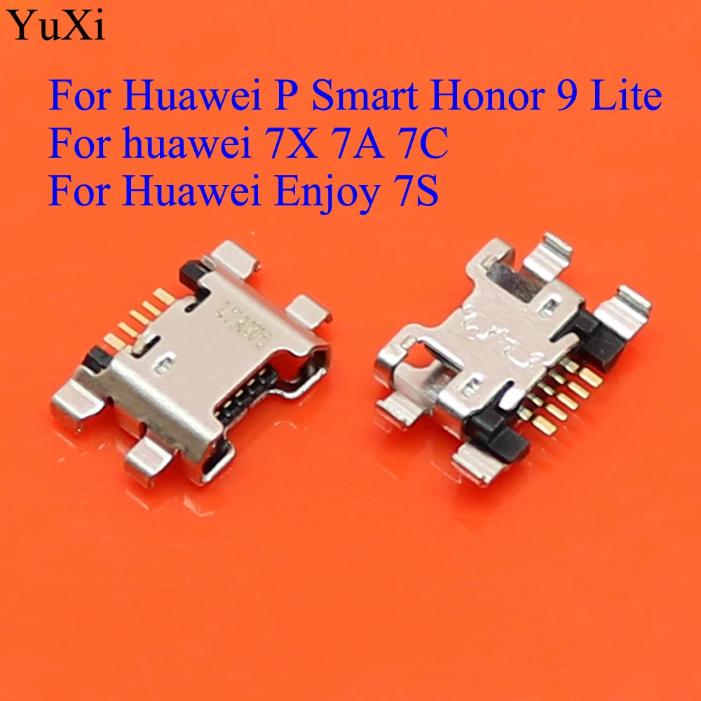 Разъем Micro USB для зарядки YuXi разъем Jack Huawei Honor 7X 7A 7C/Honor 9 Lite Enjoy 7S | Мобильные телефоны