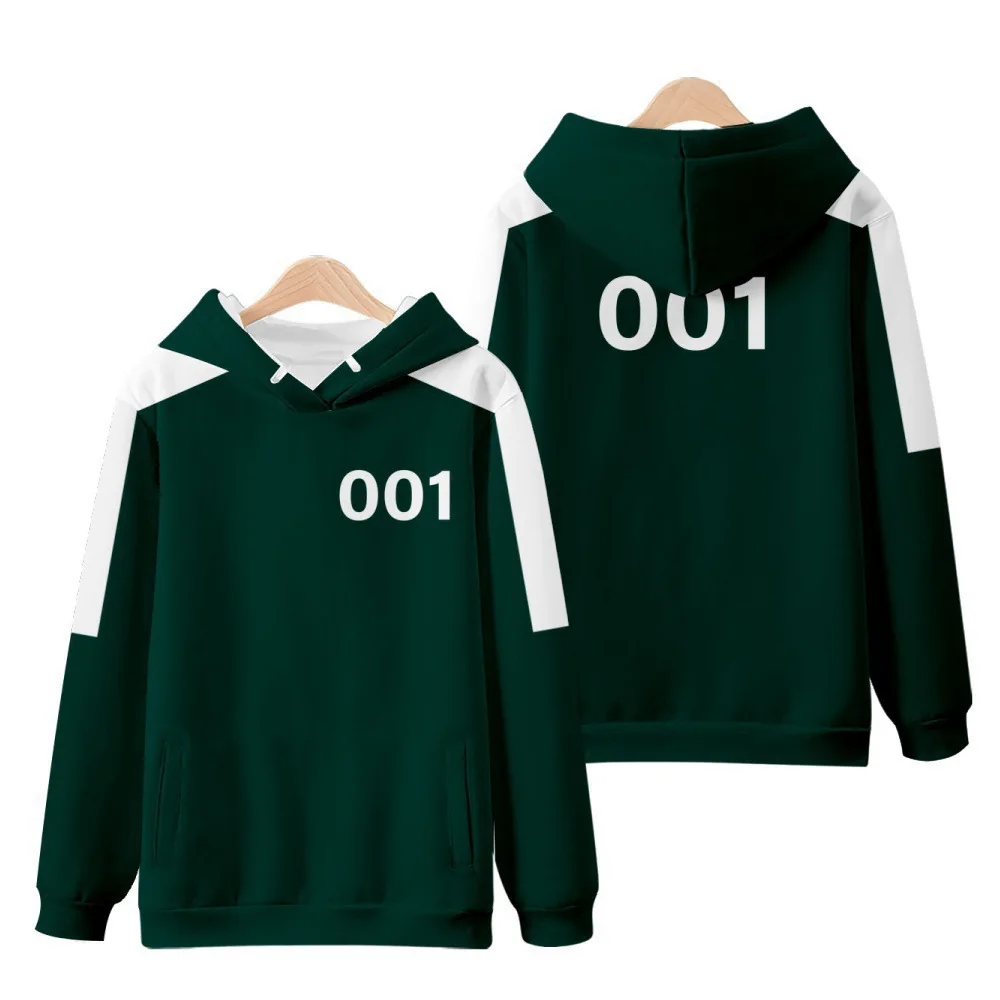 

Squid Game Cosplay Costume Li Zhengjae Hoodie Sweatshirt Men Women Zipper Hooded Sportswear Tracksuit 456 218 Squid Game Tops