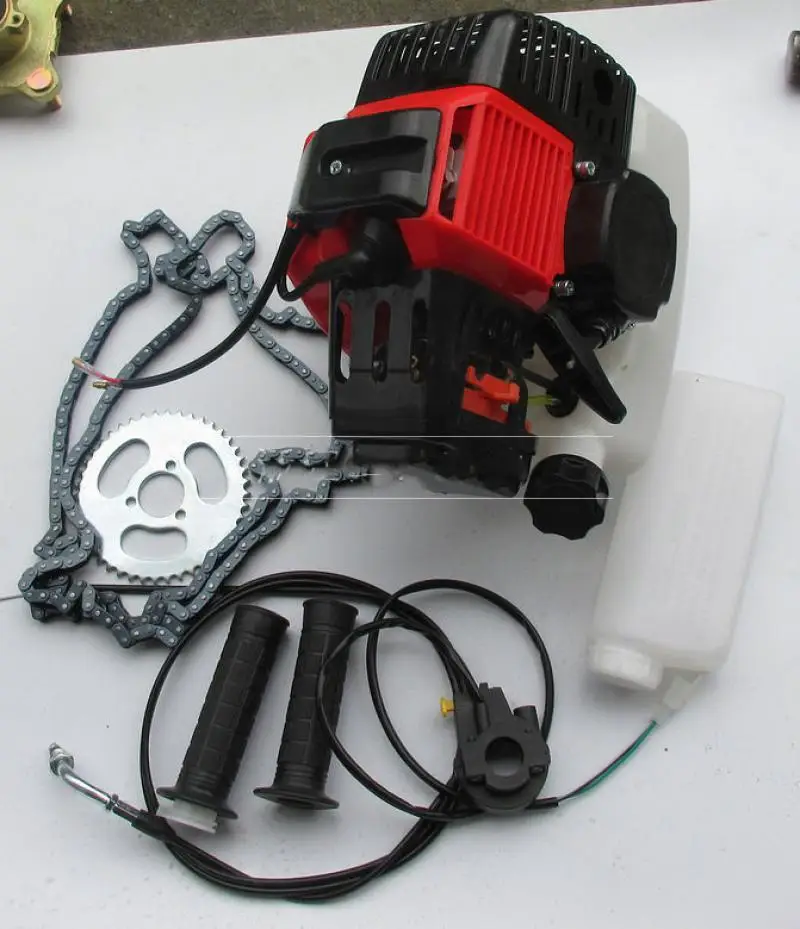 Велосипед 49cc 2 такта газ рандомный DIY моторизованный велосипед газовый