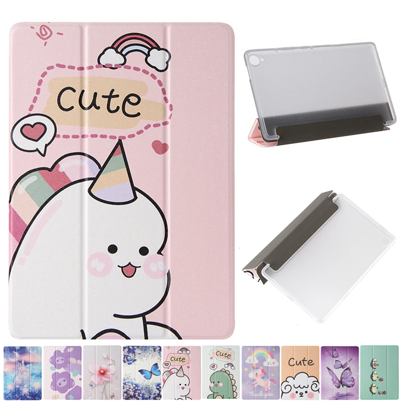 

Coque MediaPad M6 8.4 Cartoon Three Fold Leather Cover Case For Huawei MediaPad M6 8.4 inch VRD-AL09 VRD-W09 Tablet Cover Cases