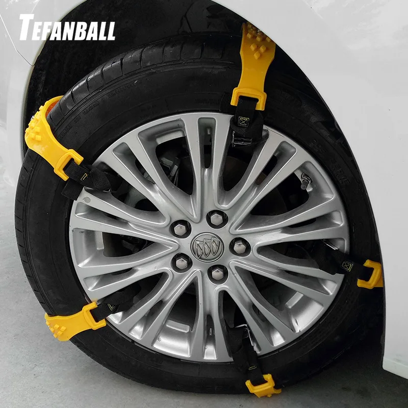 

Tefanball 10Pcs/Set TPU Car Tire Anti-skid Snow Chains Universal Winter Tyres Wheels Snow Chain Fit for Snow Road and Sand Road