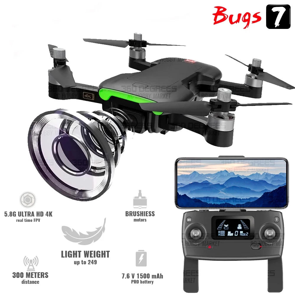 

Professional Drone MJX Bugs 7 B7 With 4K Camera Wifi FPV GPS Brushless Motor Gesture Foldable Helicopter