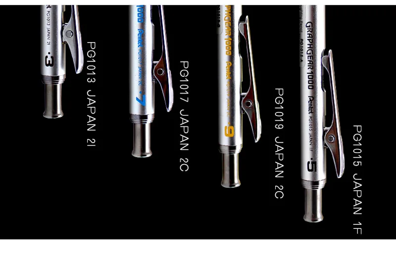 4 Pentel GRAPHGEAR 1000 механические разработки карандаш комплект PG1013/15/17/19(0,3/0,5/0,7/0,9 мм