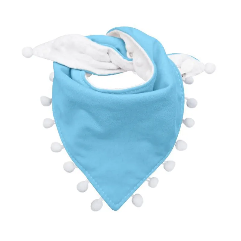 Детские нагрудники из хлопка с кружевом и кисточками водонепроницаемые