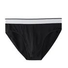 Трусы-брифы мужские большого размера, пикантное нижнее белье, модные эластичные шорты с U-образным мешочком, XXXL