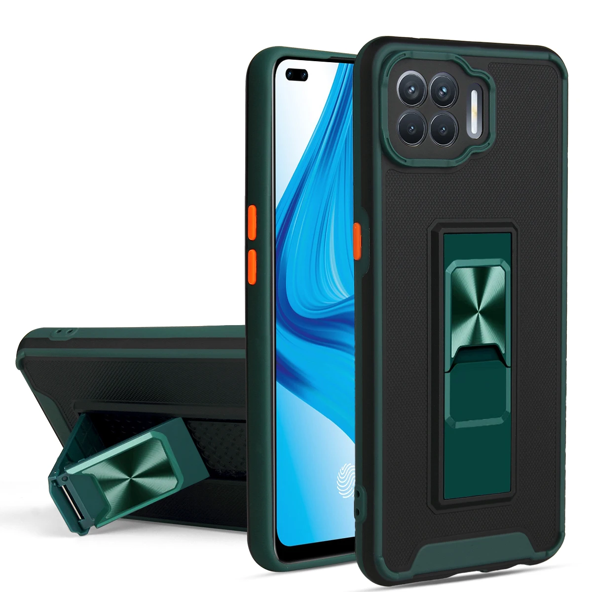 

Luxury Shockproof Magnetic Armor invisible slide stent Phone Case For OPPO Reno Find F19 F17 5F 5 4 4F X3 X2 Pro Neo Lite Cover