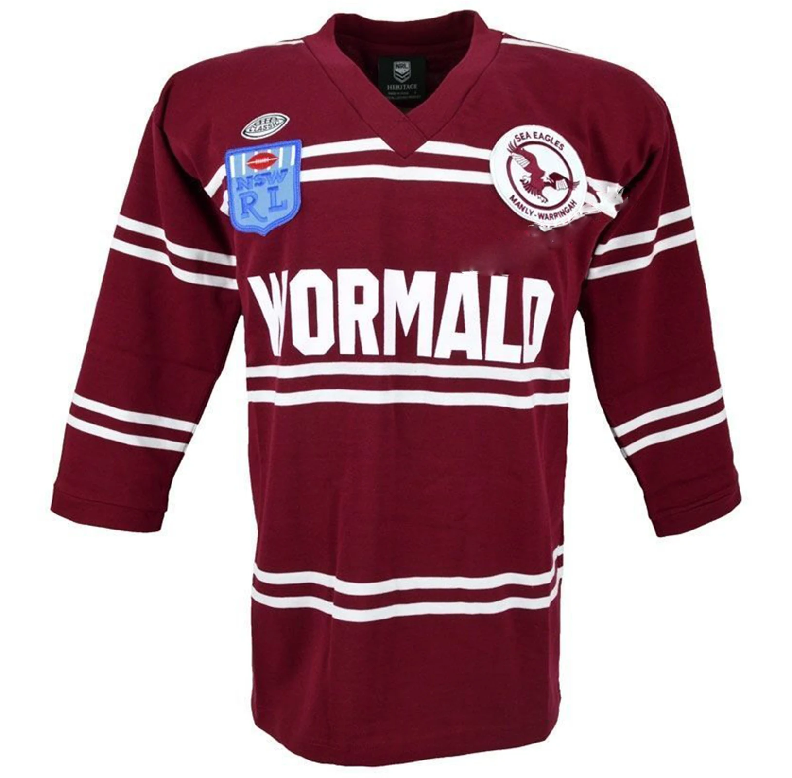 

1987 Мужская гарантия, ретро Джерси для регби Sea Eagles