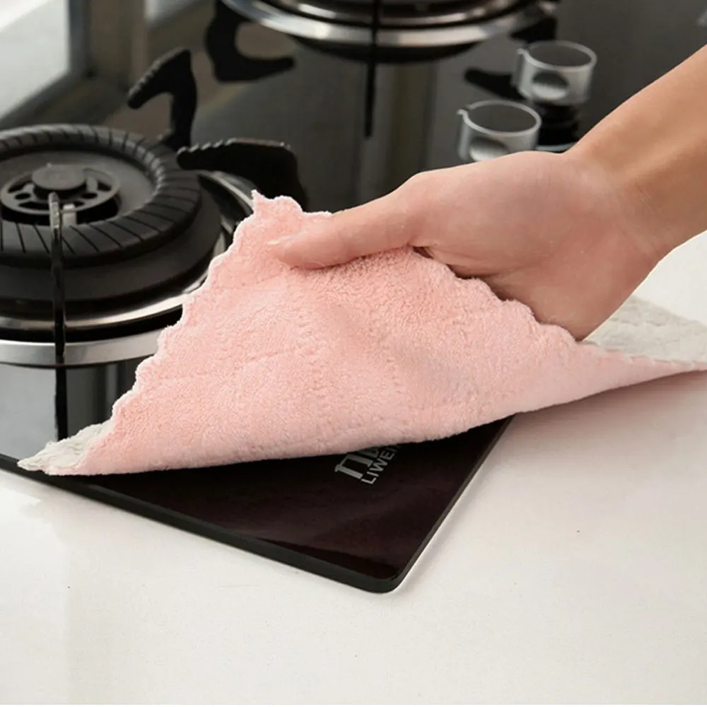 Двухслойная Абсорбирующая Толстая Чистящая салфетка антипригарная для мытья