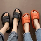 Шлепанцы для мужчин и женщин, Нескользящие сандалии, пляжная обувь, платформа, мягкая подошва, для ванной комнаты, летние Тапочки