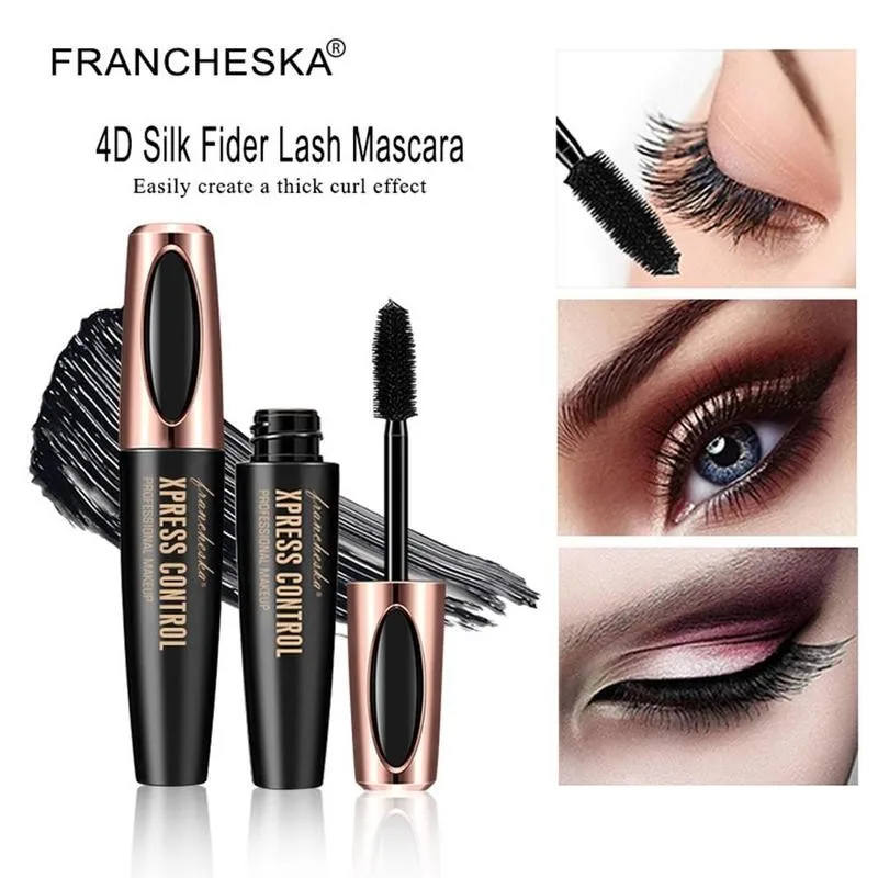 

10ml 4D Silk Fiber Lashes Eyelash Mascara Waterproof Quick Dry Thick Lengthen Eyelash Extension Mascara Black Whirte