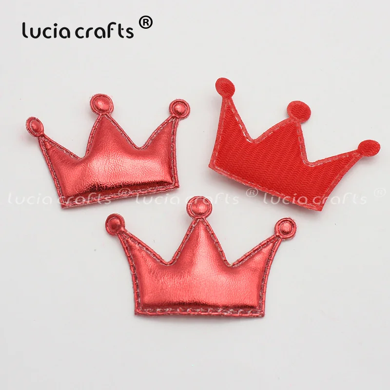 Lucia crafts 45x30 мм искусственная Корона Детские аксессуары для волос головной убор аксессуары DIY материалы ручной работы 7 шт./10 шт. L0602