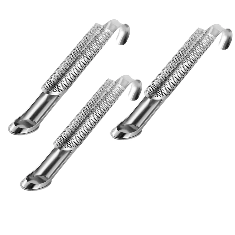 

3 Pieces Stainless Steel Tea Strainer,Hook Handle Tea Strainer,Pipe Tea Strainer for Loose Tea Leaves