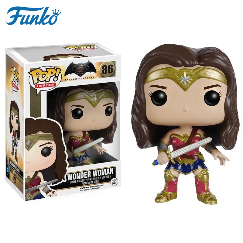 FUNKO POP batman vs. Супермен Чудо Женщина Фигурки игрушки для мальчиков Игрушки фигурки