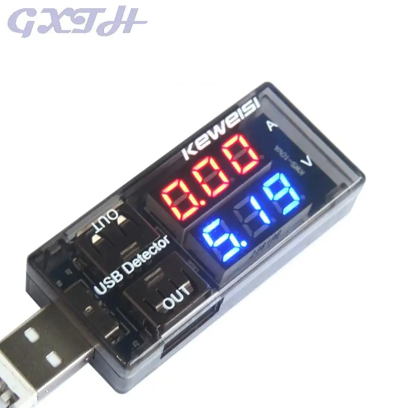 Красный + красный/красный синий шрифт двойной USB индикатор напряжения тока
