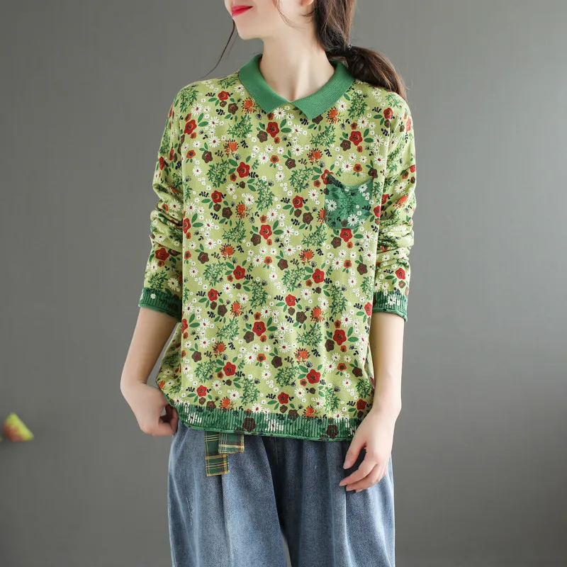 Max LuLu/осенние модные корейские джемпера женские вязаные свитера с цветочным