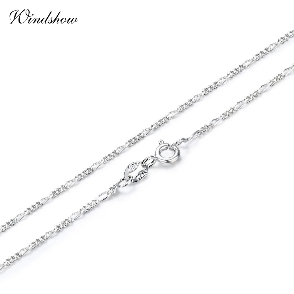 Женское колье чокер из стерлингового серебра 925 пробы с цепочкой в форме Фигаро