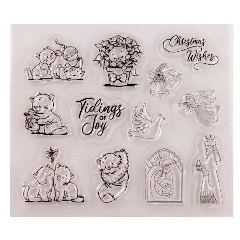 

Lovely Cats Silicone Clear Seal Stamp DIY Scrapbooking Embossing Photo Album Decor