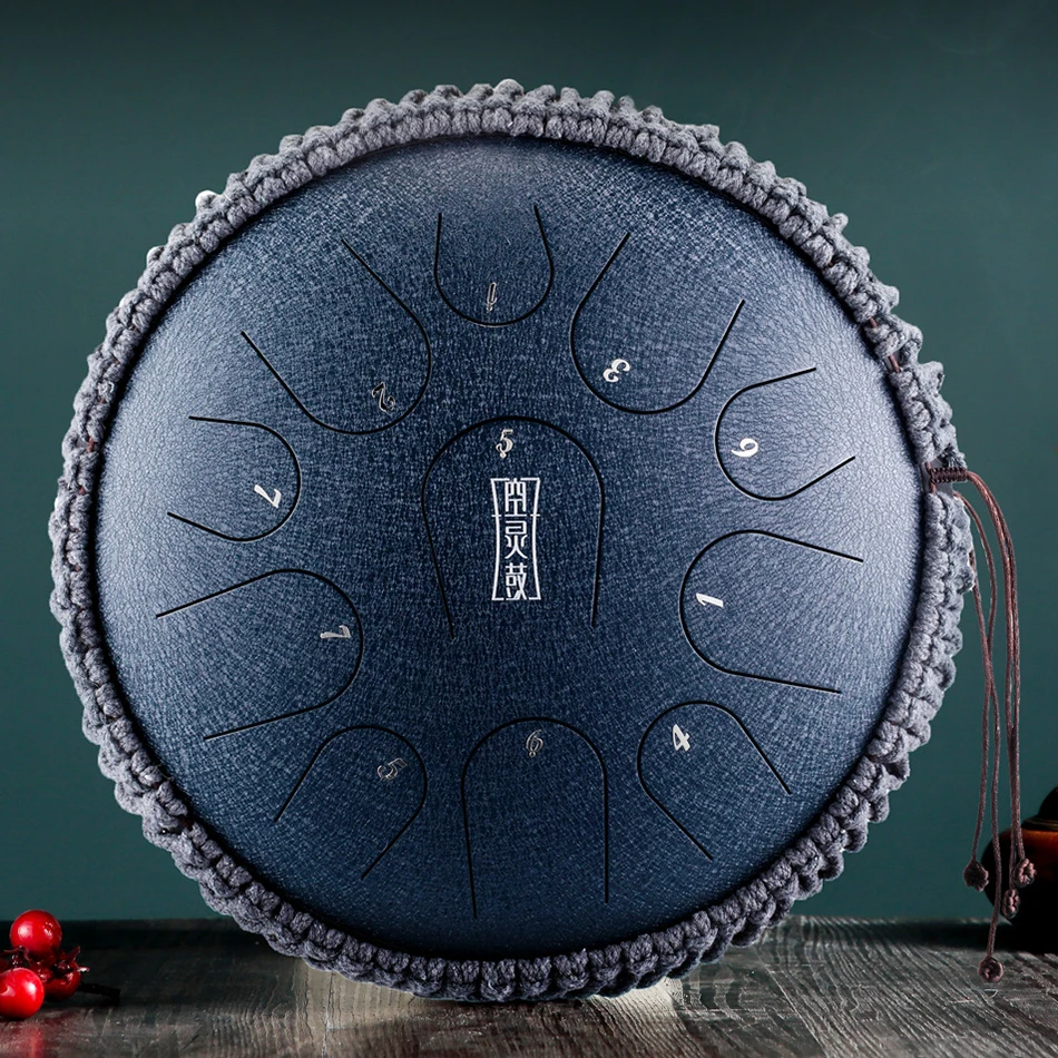 Обновленный 12 дюймовый мини барабан 11 тон стальной язык ручной инструмент с