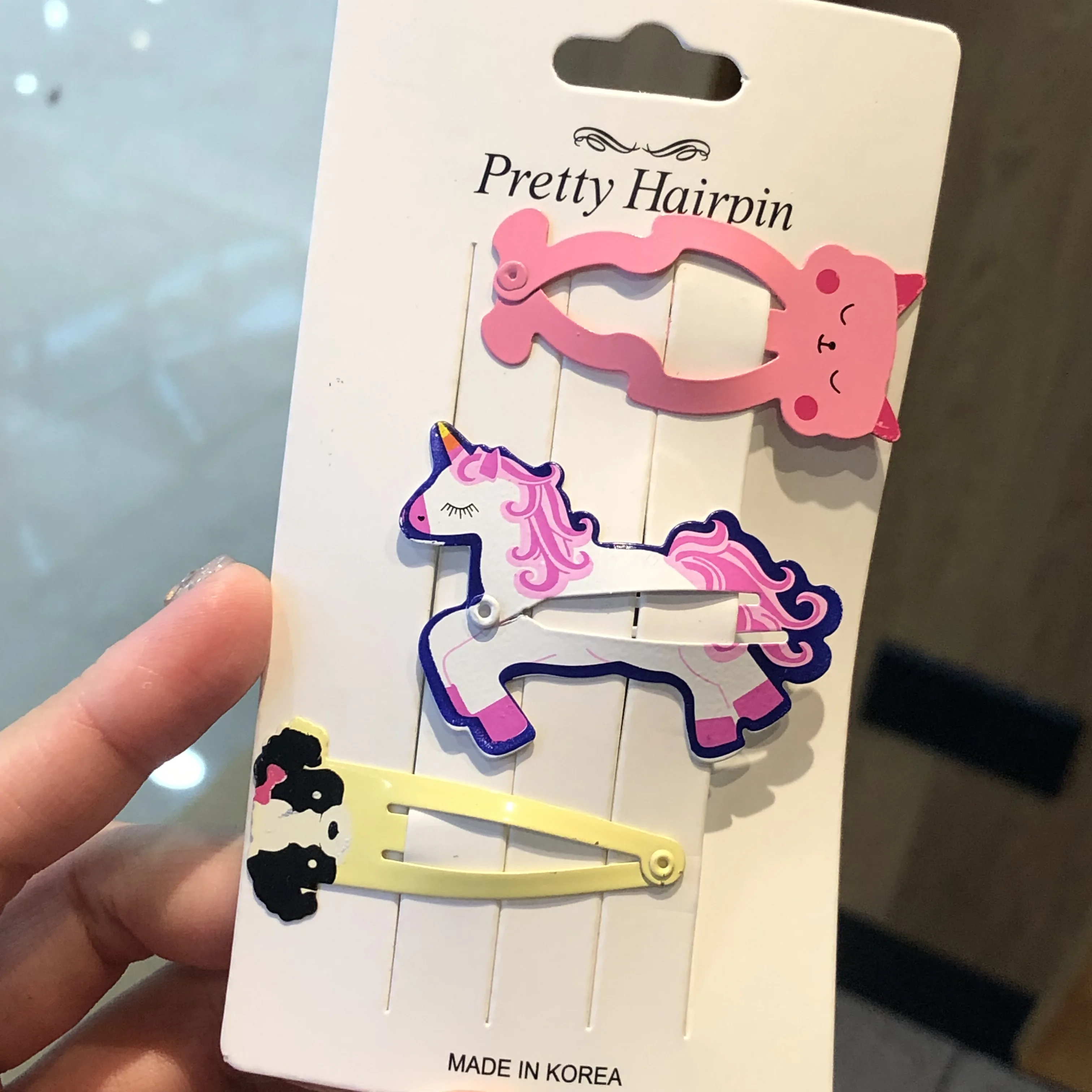 Металлическая заколка для волос с принтом 3 шт./лот новинка детская головной убор