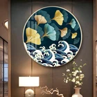 Набор для вышивки крестиком сделай сам DMC, Набор для вышивки крестиком в китайском стиле, с напечатанными узорами, с изображением листьев, домашний декор