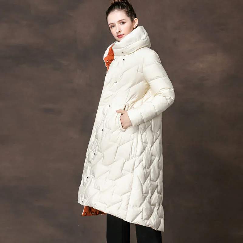 Женский пуховик на белом утином пуху осенне зимнее пальто женская одежда 2021