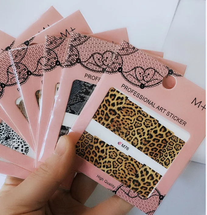 Водная переводная наклейка для ногтей Наклейка леопардовый узор самодельные