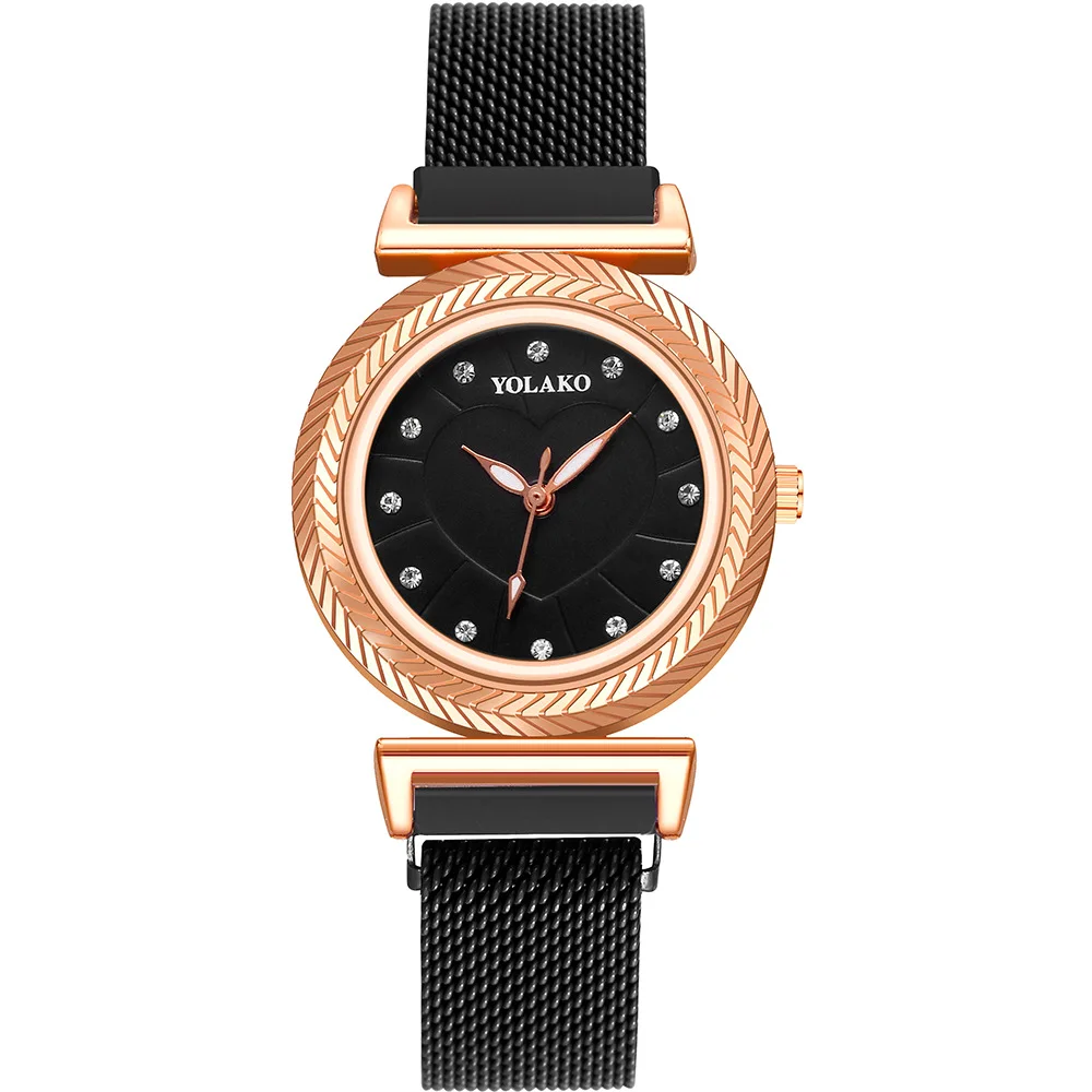 

2020 Top Brand Luxury Magnetic Lady Wrist Watch Mesh Female Rhinestone Clock Rose Gold Women Watch Dropship relogio feminino