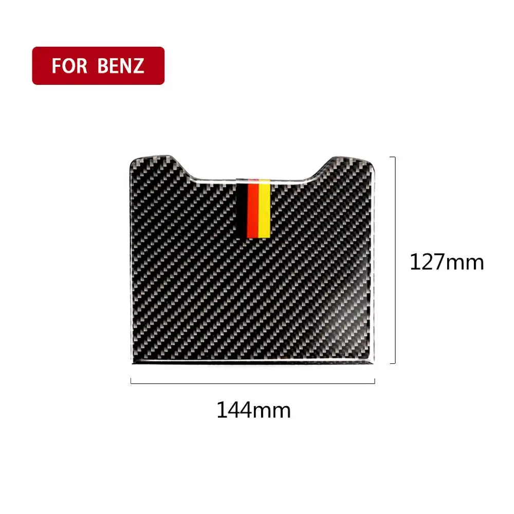 

Carbon Fiber Rear Armrest Storage Box Panel Cover Trim Car Sticker For Mercedes C Class W205 C180 C200 GLC Accessories