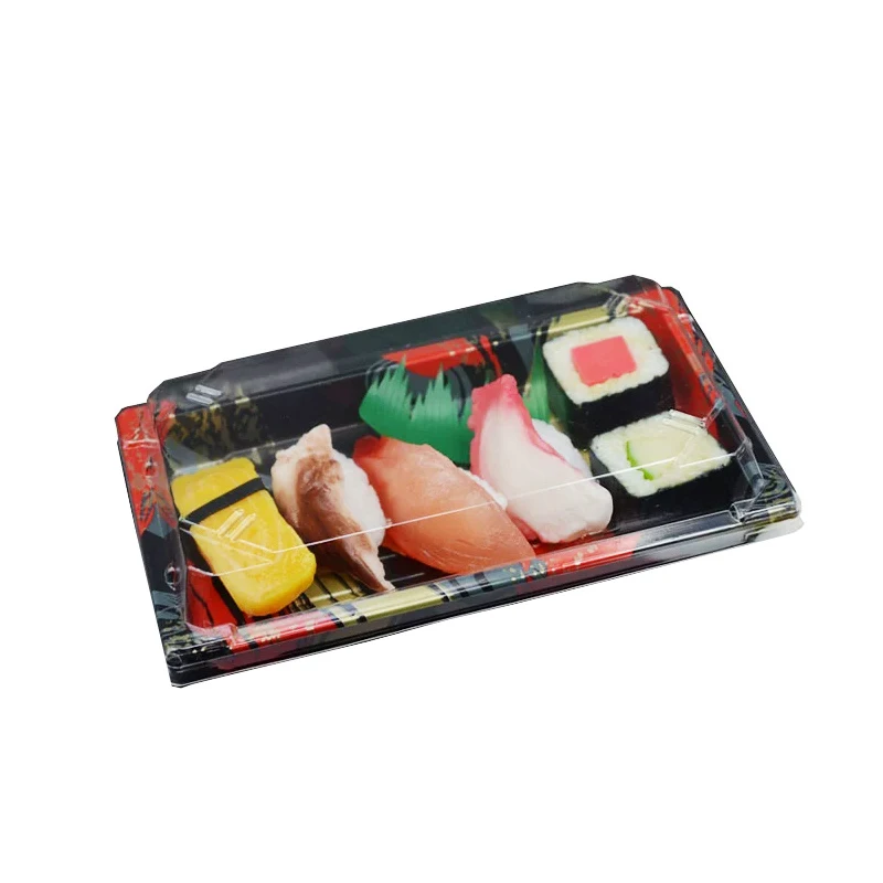 50 упаковок коробка для суши одноразовый поднос еды тарелка торта с крышкой. | Дом