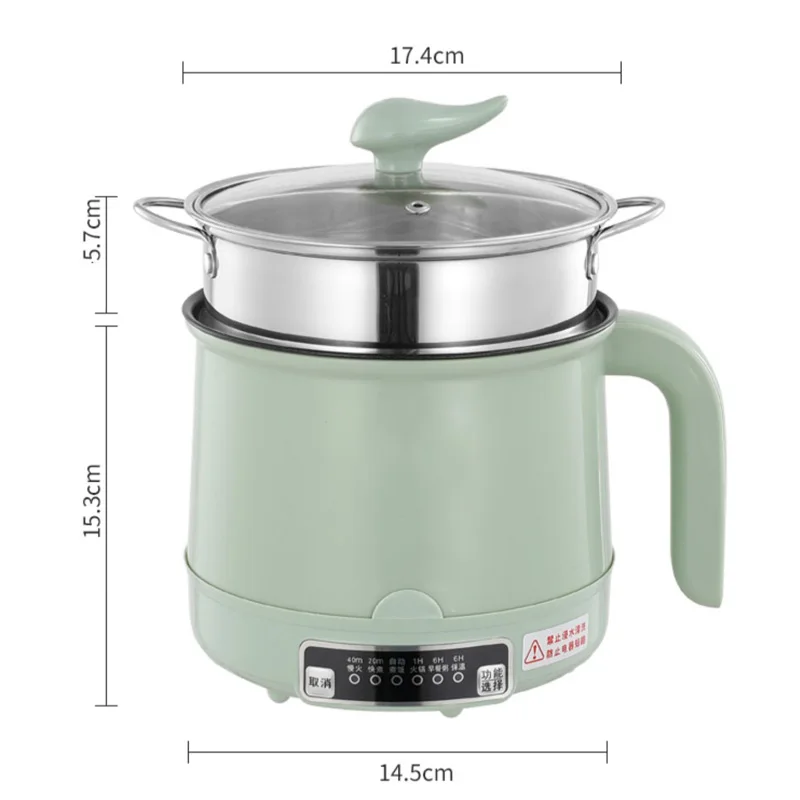 

1.8L Double Layer 9PCS Multifunction Electric Cooking Machine Hot Pot Mini Electric Rice Cooker Non-Stick Pan Pots