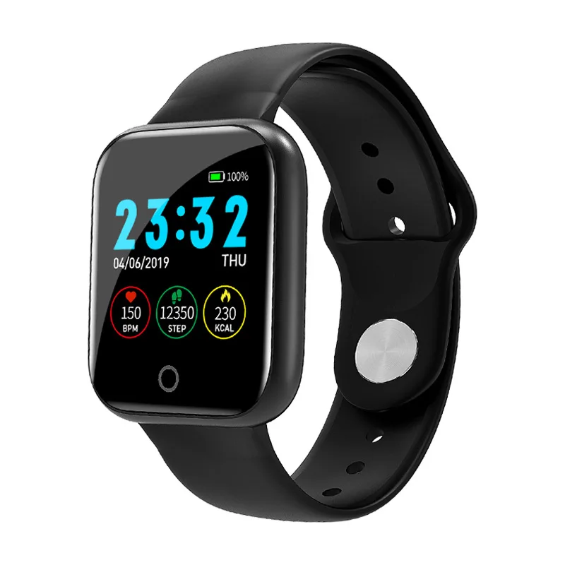 I5 для Apple Watch Монитор Сердечного Ритма Смарт-часы водонепроницаемые фитнес-трекер кровяное давление вызов Smartwatch для iOS Android - Цвет: Black1