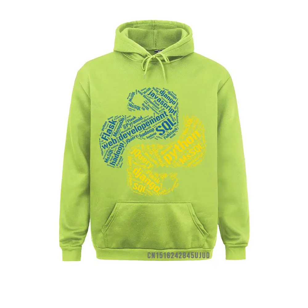 Худи графические Мужские Винтажные свитшот с принтом питона программирующее
