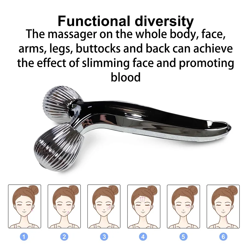 3D роликовый массажер лица серебро тонкое лицо для всего тела в форме Солнечная