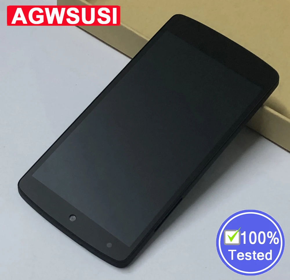 100% тест для LG Nexus 5 D820 D821 полный сенсорный экран дигитайзер Сенсорное стекло + ЖК