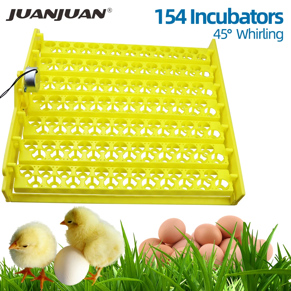 

Automatic Egg Incubator Capacity 56/154 Duck Chicken Plastic Egg Tray Incubator Trays Hatching with Auto Turn Motor 30% off