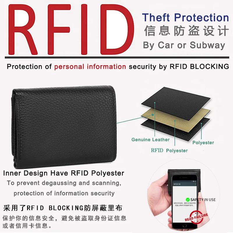 Модный кожаный женский кошелек короткий из воловьей кожи в японском стиле