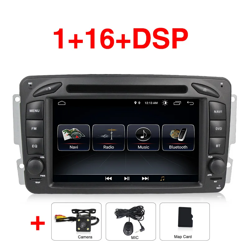 MEKEDE ANDROID 9 автомобильный dvd мультимедийный плеер для Mercedes Benz W209 W203 W168 ML W163 W463 Viano W639 Vito Vaneo Wifi gps BT - Цвет: 16G add camera