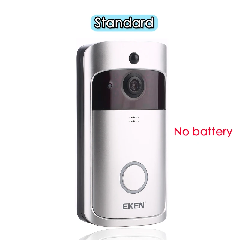 Standard EKEN V5 смарт WiFi видео дверной звонок камера визуальный домофон с колокольчиком ночного видения IP дверной звонок беспроводная домашняя камера безопасности - Цвет: Standard