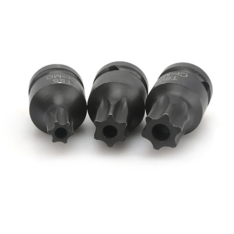 

6Pcs Hollow Plum Blossom Sleeve Bit T55 T60 T70 T80 T90 T100 Star Plum Blossom Wrench Auto Repair Star Batch Tool