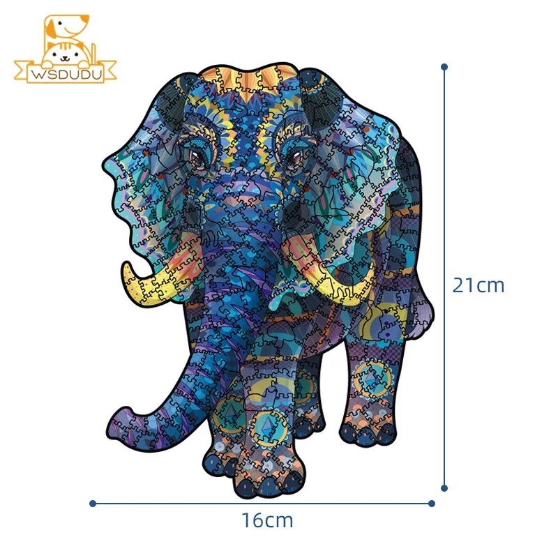 100 шт. деревянные 3D-пазлы-животные собака дракон динозавр панда медведь Лев