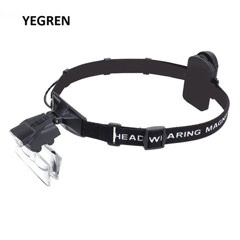 Hands Free носить оголовье увеличительное стекло с подсветкой Лупа для часов ремонт ювелирных изделий хирургические стоматологические инструменты