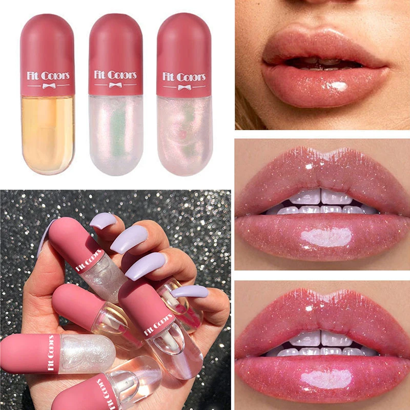 

Crystal Jelly Lip Gloss Capsule Lip Plumper Oil Shiny Clear Lip Oil Moisturizing Women Lip Gloss Balm Makeup Lip Tint Cosmetics