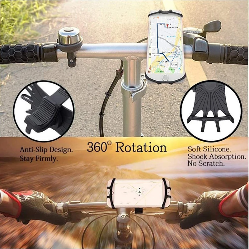 100pcslot motocycle bicycle phone holder for iphone 12 cellphone bike gps mount bracket universal mobile riding clip stand grip free global shipping