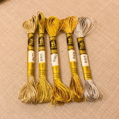 Нитки для вышивки крестом B 100 цветов металлическая нить вышивания блестящие