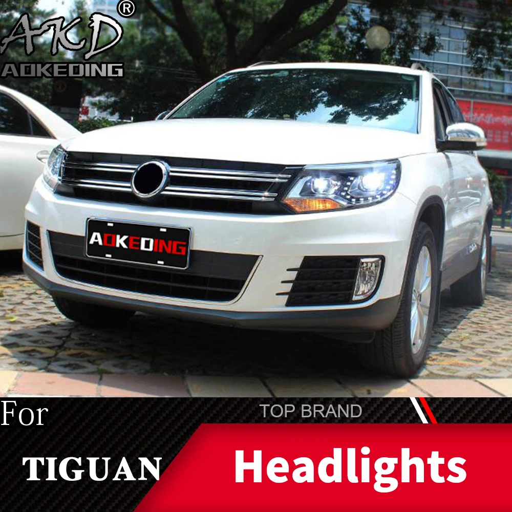 Фара для автомобиля VW Tiguan 2013 2016 фары Противотуманные Дневные ходовые огни DRL H7